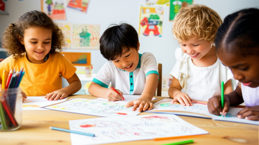 Kegiatan Mewarnai PAUD Tunas Harapan